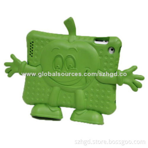 Leather Cover for iPad 3 with Super Cute Appleguy Design, Customized Logos and Colors Welcomed